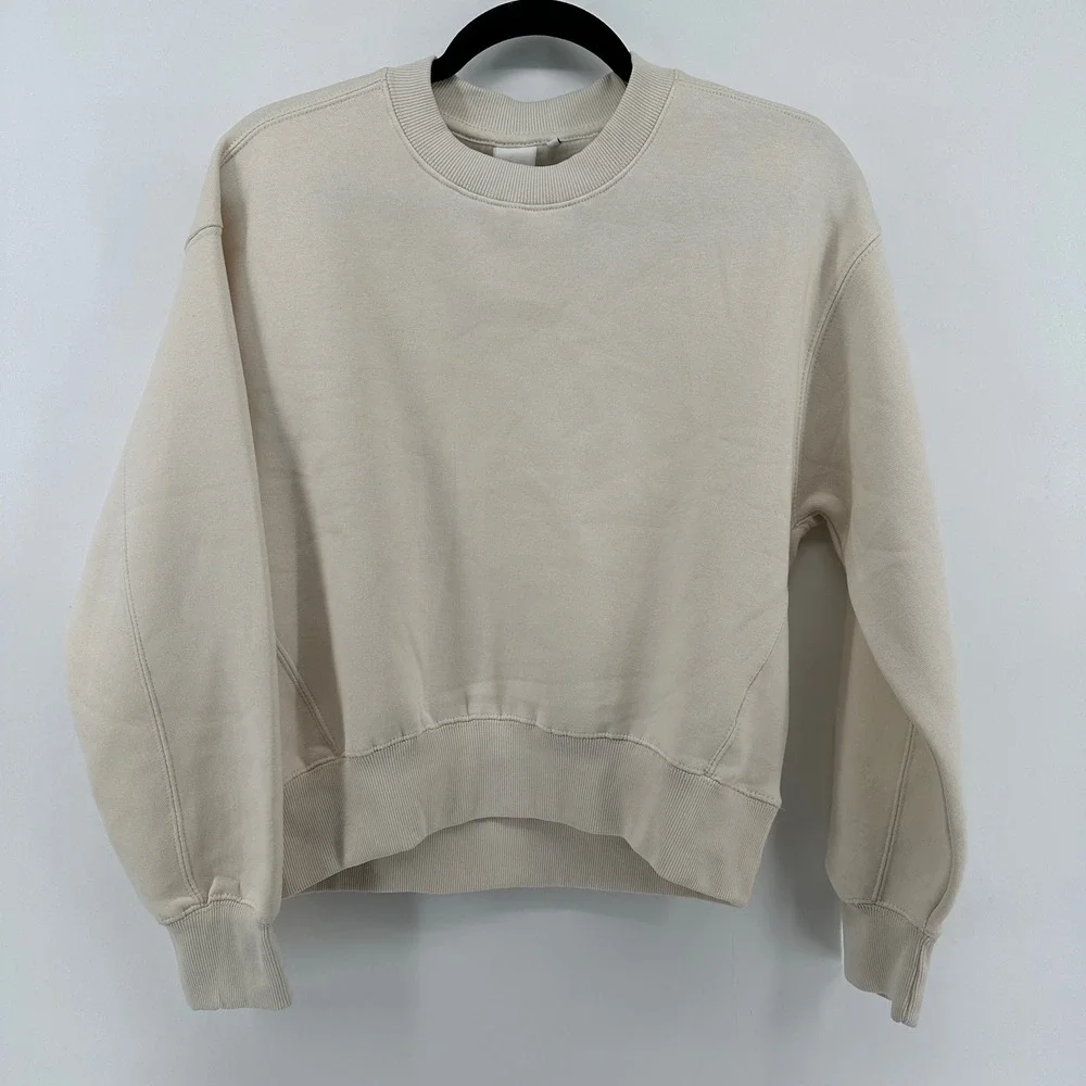 Zara Kids Girls Cream Beige Fleece Sweatshirt and Joggers Tracksuit Set 13-14Y